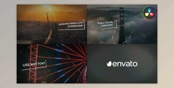 Awesome Parallax Slideshow for DaVinci Resolve (Videohive 48635780)