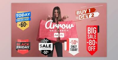 Arrow Sale Labels (Videohive 51042937) - AE Project