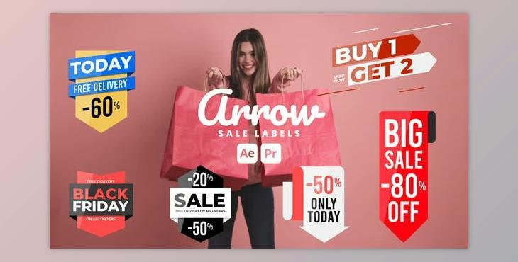Arrow Sale Labels (Videohive 51042937) - AE Project