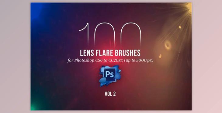 100 PS Lens Flares Brushes Vol 2 (ABR)