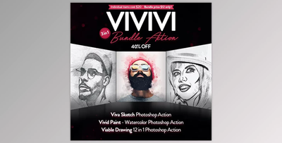 Vivivi Photoshop Action 3 in 1 Bundle GraphicRiver - 35908243