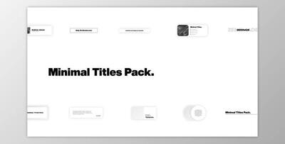 Minimal Titles for Premiere Pro (Videohive 33347893)