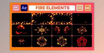 Fire Elements And Backgrounds (Videohive 30375515) - AE Project
