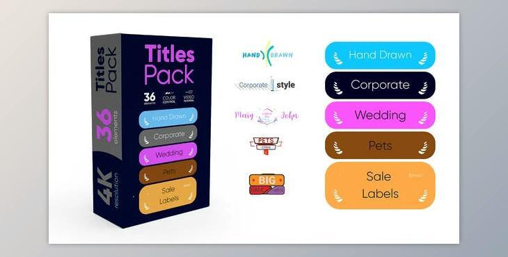 Titles Pack 4K (Videohive 32210293) - AE Project