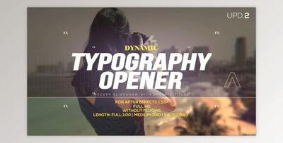 Dynamic Typography Opener (Videohive 14417216) - AE Project