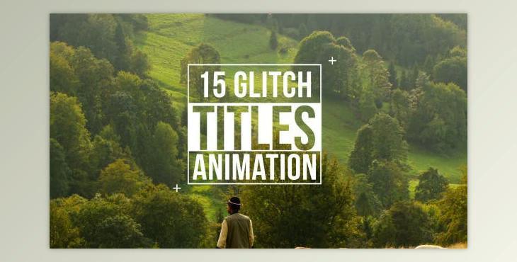 Glitch Titles intro, kinetic, layouts (Videohive 12804804)