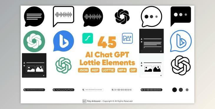 AI Chat GPT Lottie Elements (Videohive 49852212) - AE Project