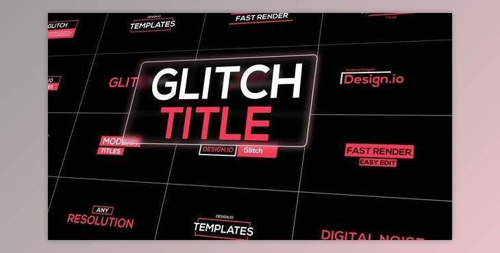 Beautiful Glitch Titles Pack (Videohive 39340152) - AE Project