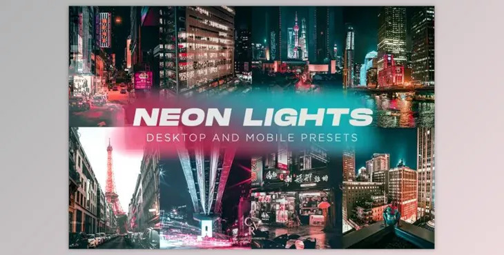 6 Neon Lights Lightroom Presets 6279448 (Mob, Desk)