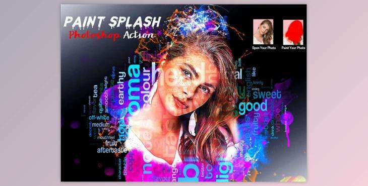 Paint Splash Photoshop Action By Studio Retouch