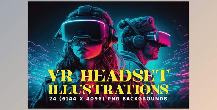 24 VR Headset Illustrations in 6K Creativemarket - 12762934