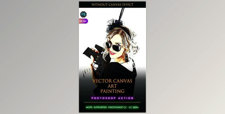 Vector Canvas Art Painting Photoshop Action – GraphicRiver 33762445 (ATN)