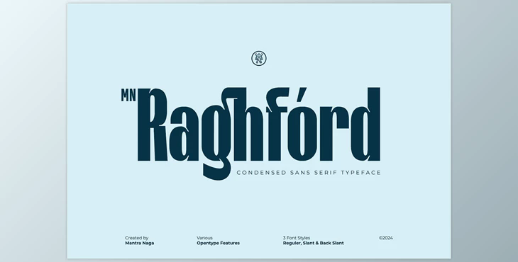 MN Raghford - Condensed Sans Serif Typeface