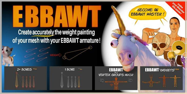 Blender Market – Ebbawt – Accurate Weight Painting With Armature v1.0