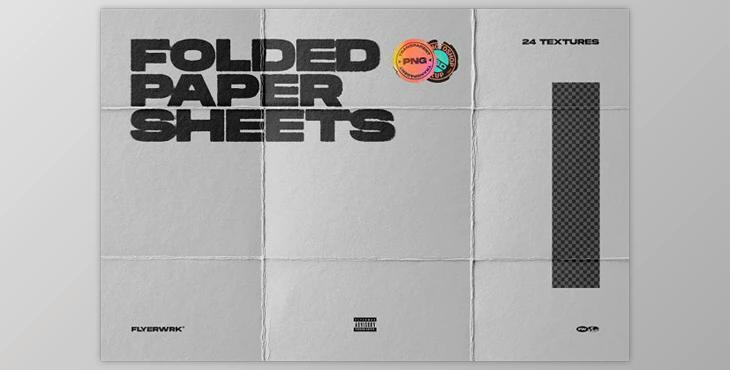 Folded Paper Sheets CreativeMarket - 6247209