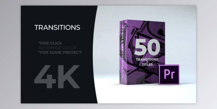 50 Title Transitions MOGRT (Videohive 21763351)