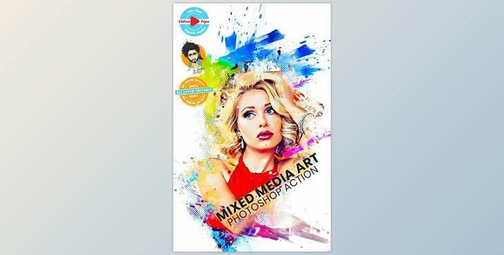 Mixed Media Art Photoshop Action GraphicRiver-31173381 (ABR, PAT, ATN)