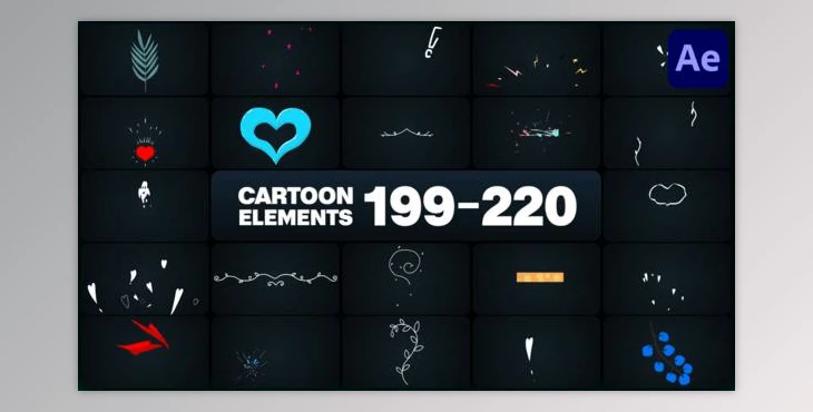 Cartoon Elements for After Effects (Videohive 50342847) - AE Project