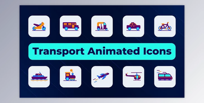 Transport Animated Icons (Videohive 51062439) - AE Project