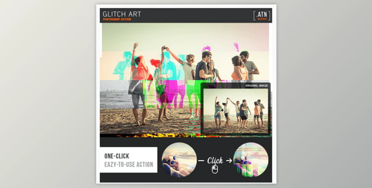 Glitch Art Photoshop Actions By Laglanz