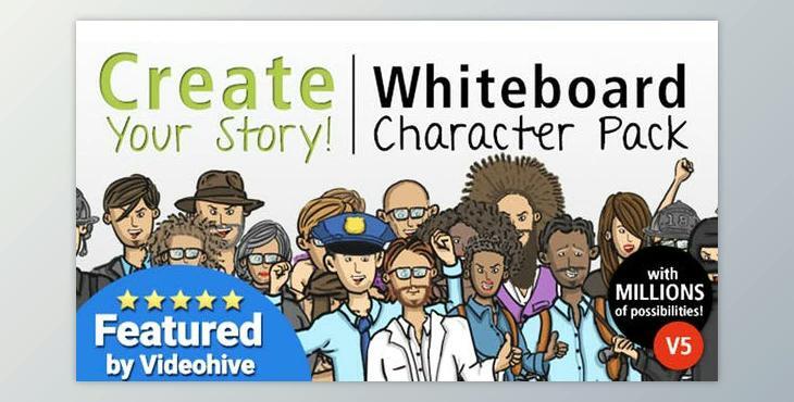 Create Your Story Whiteboard Character Pack (Videohive 5833338) - AE Project