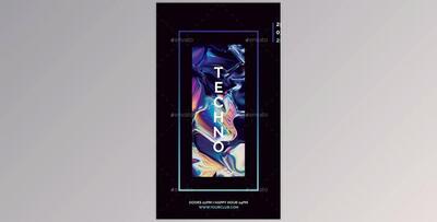 Techno Flyer – GraphicRiver 29897773 (PSD)