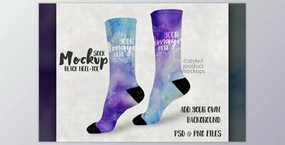 Sublimation Sock Mockup By StyledProductMockups (PSD)