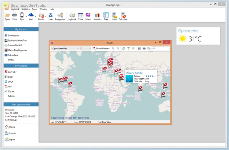 Diving Log v6.0.33 Multilingual + Keygen