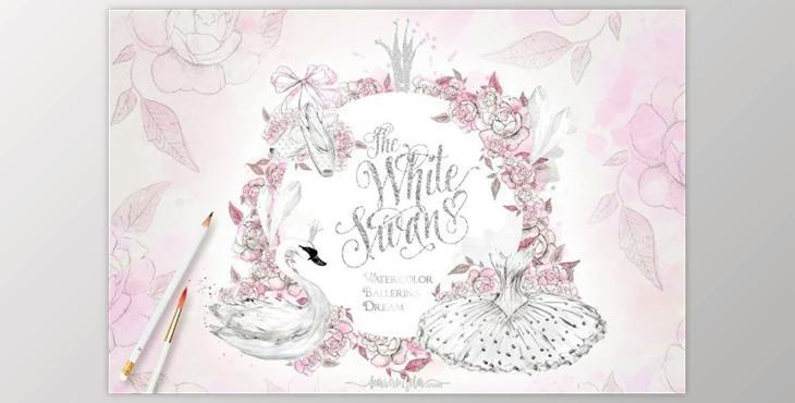 The White Swan By Karamfila (PNG, JPG) CreativeMarket 767196