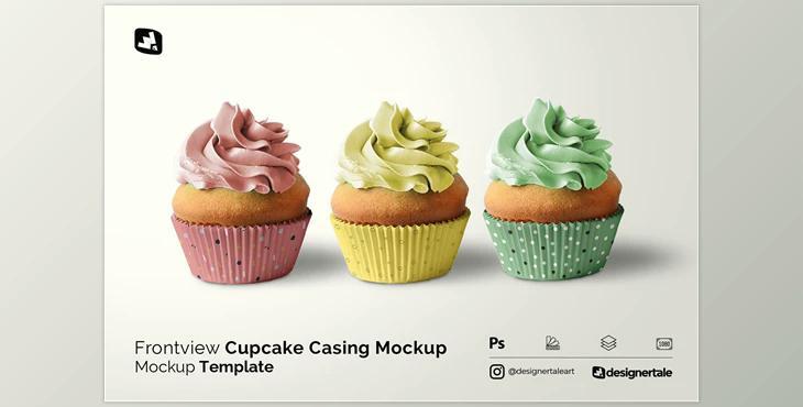 Frontview Cupcake Casing Mockup CreativeMarket-5051794