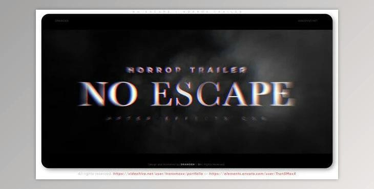 No Escape – Horror Trailer (Videohive 42098604) - AE Project