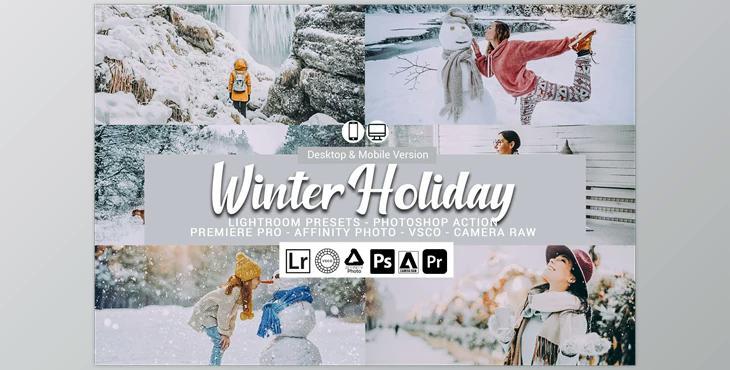 Winter Holiday Presets CreativeMarket-5698463 (LRTEMPLATE, DNG, XMP, PDF, ATN)