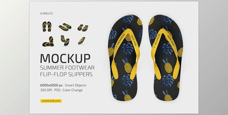 Flip-Flop Slippers Mockup Set CreativeMarket - 7500147