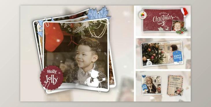 Christmas Folded Slideshow (Videohive 29359848) - AE Project For Video Displays, Holidays