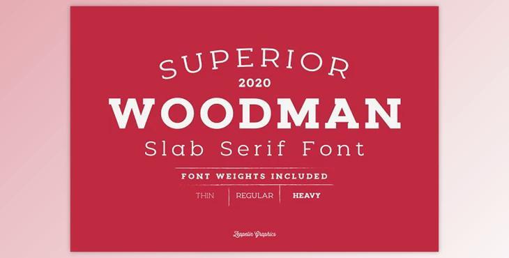 Woodman Slab Serif Font 4541069