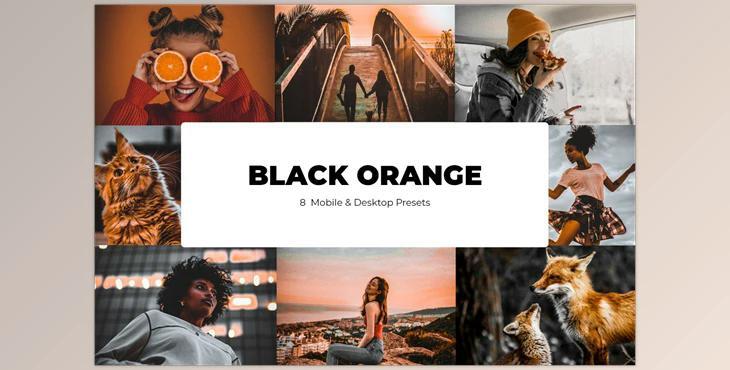 Creativemarket – BLACK ORANGE Lightroom Presets