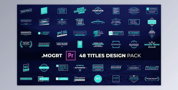 Titles Design Pack (Videohive 29809059) - PR Project