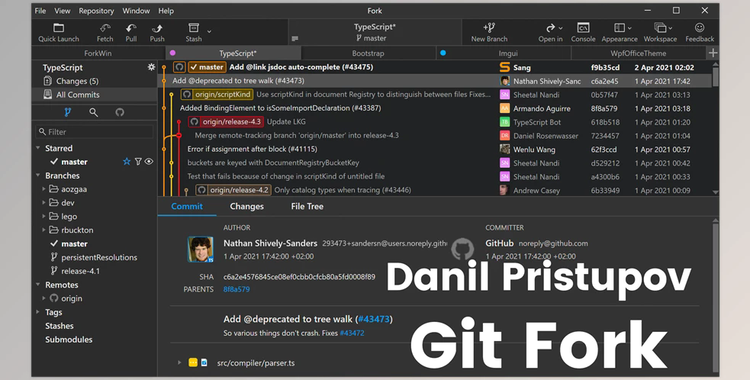 Danil Pristupov Git Fork v2.3.1 for Win & macOS + Portable Edition + Keygen