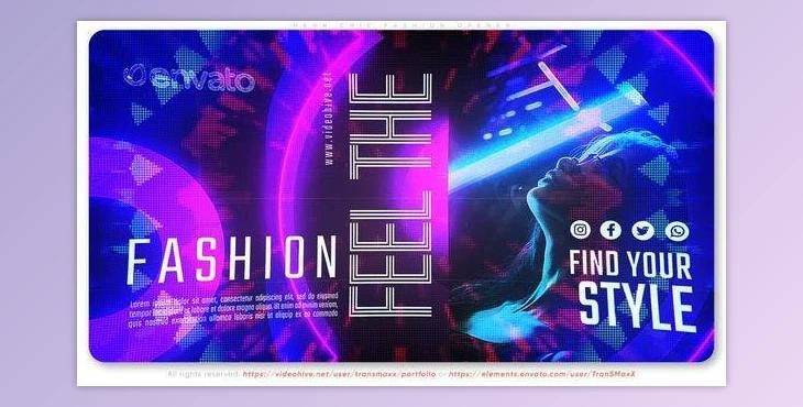 Neon Chic Fashion Opener (Videohive 47789108) - AE Project