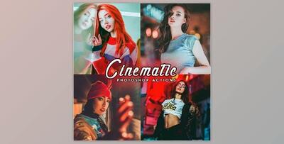 Cinematic Neon Portrait Photoshop Actions GraphicRiver-29065961