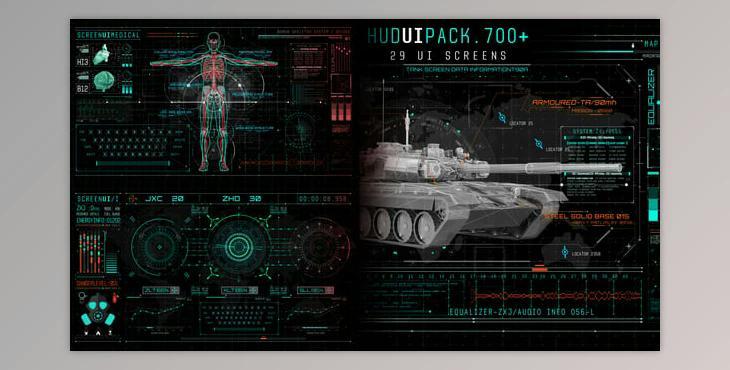 Hud UI Pack 700+ (Videohive 19326628) - AE Project