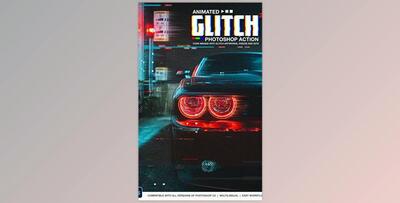 Animated Glitch 2 – Photoshop Action GraphicRiver-30818518
