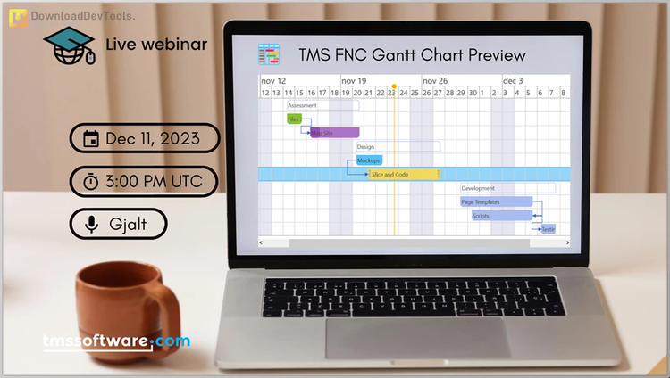 TMS FNC Gantt Chart v1.2.2.3 (24 Oct 2024) for Delphi & CB XE7-D12 Athens Full Source