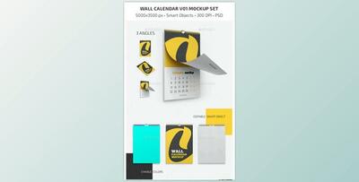 GraphicRiver – Wall Calendar v01 Mockup Set 28418685