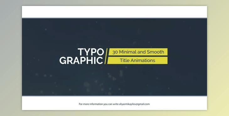 Typographic - 30 Title Animations (Videohive 20975634)