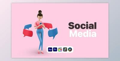 Explainer Girl Social Media (Videohive 50622950) - AE Project