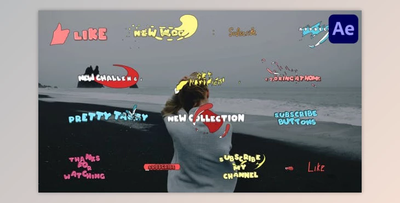 Social Media Subscribe Buttons for After Effects (Videohive 50976274) - AE Project