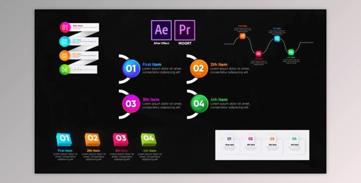 Infographic Trendy Lists (Videohive 27277854)