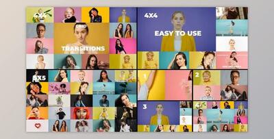 Grid Transitions for Premiere Pro (Videohive 36543791)