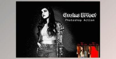 Grains Effect Photoshop Action Creativemarket - 13446483